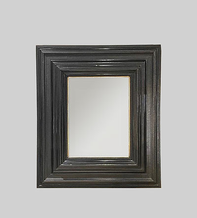 19th C. Large Flemish Ebonized Mirror