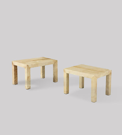 Pair of Parchment End Tables