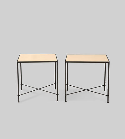 Pair of ‘Mies’ Leather Inset Tables