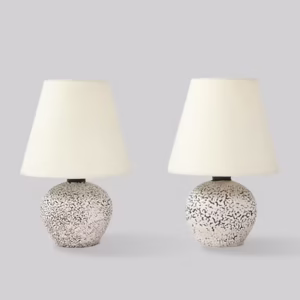 Pair of Ceramic Table Lamps in the style of Jean Besnard, Primavera, France, c. 1926