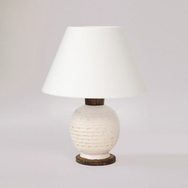 White Ceramic Lamp Francew 1940