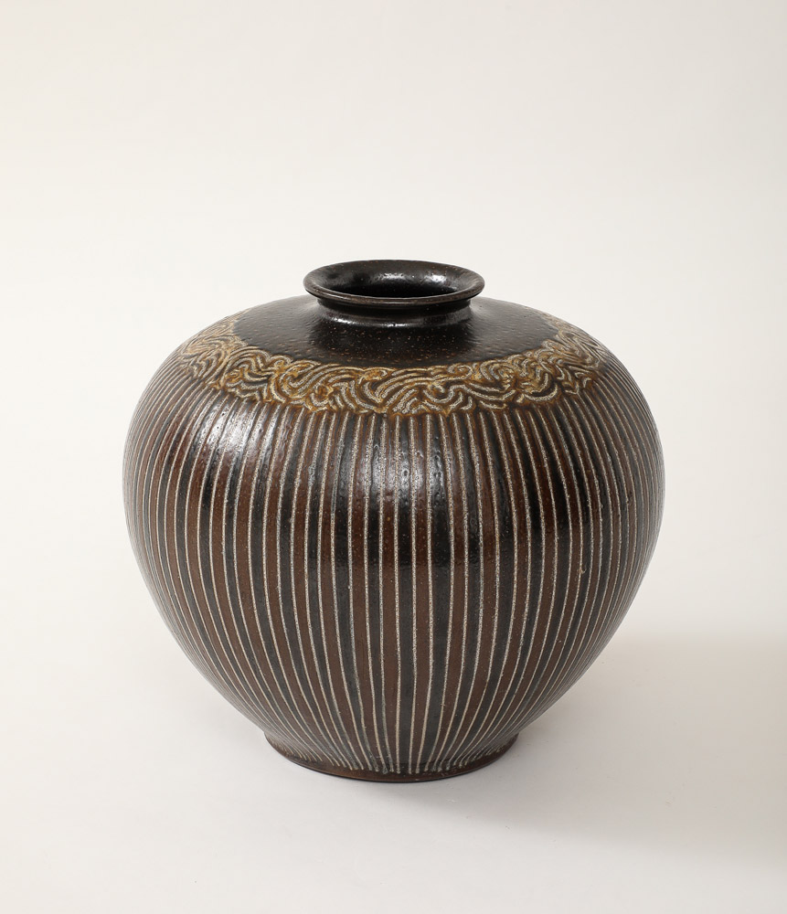 Large Arthur Andersson Floor Vase, Wallåkra, Sweden, c. 1950's, signed