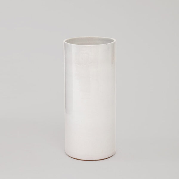 Grey White Cylindrical Vase