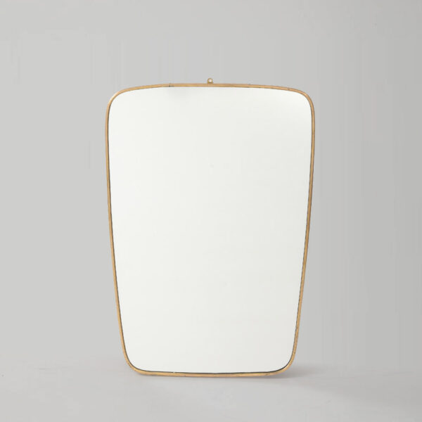 Mid Century Modern Brass Framed Mirror