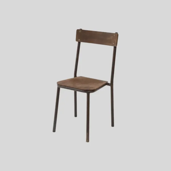 René Herbst Chair, France, c. 1935, labelled Tubular Steel Frame, Molded Plywood
