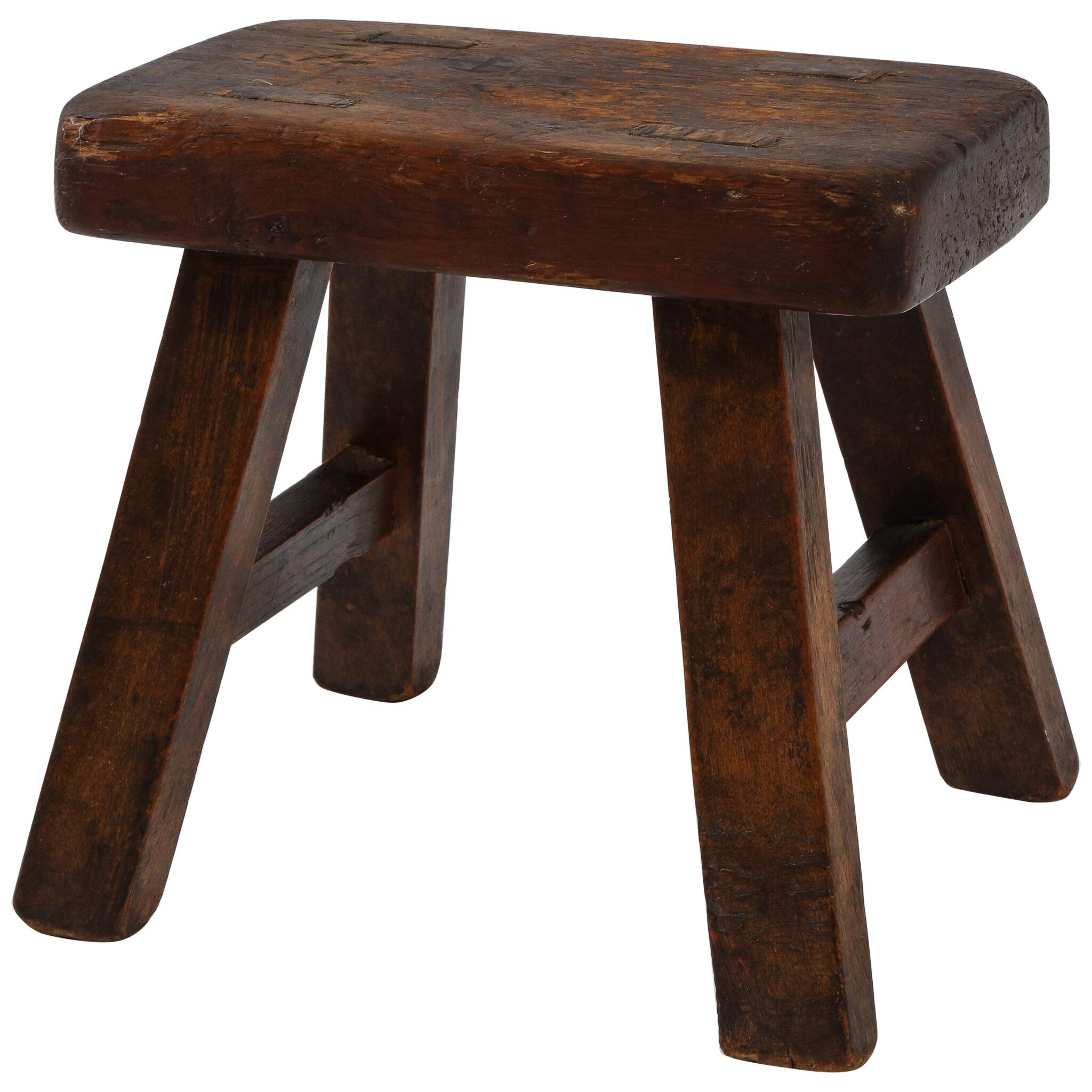 Small American Milk Stool, Elm, Vermont, c. 1880