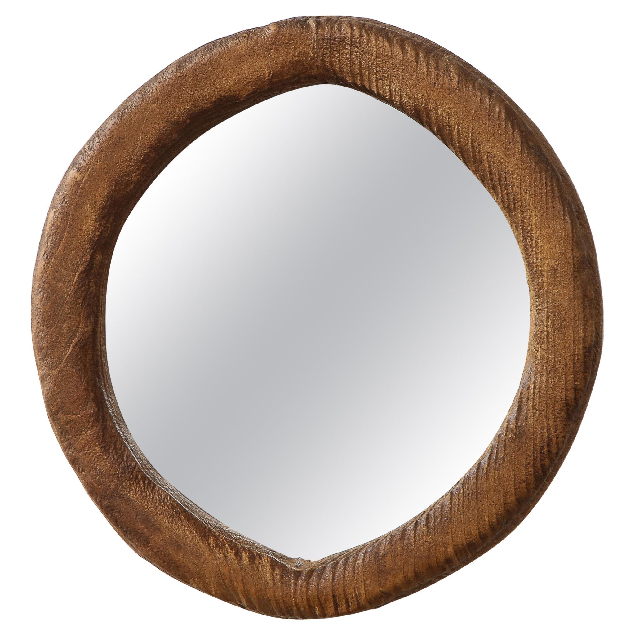 Simple Antique French Hand-made Mirror, c. 1950