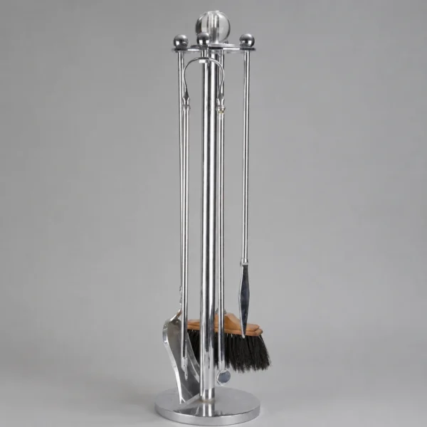 chrome_fireplace_tool_stand_display