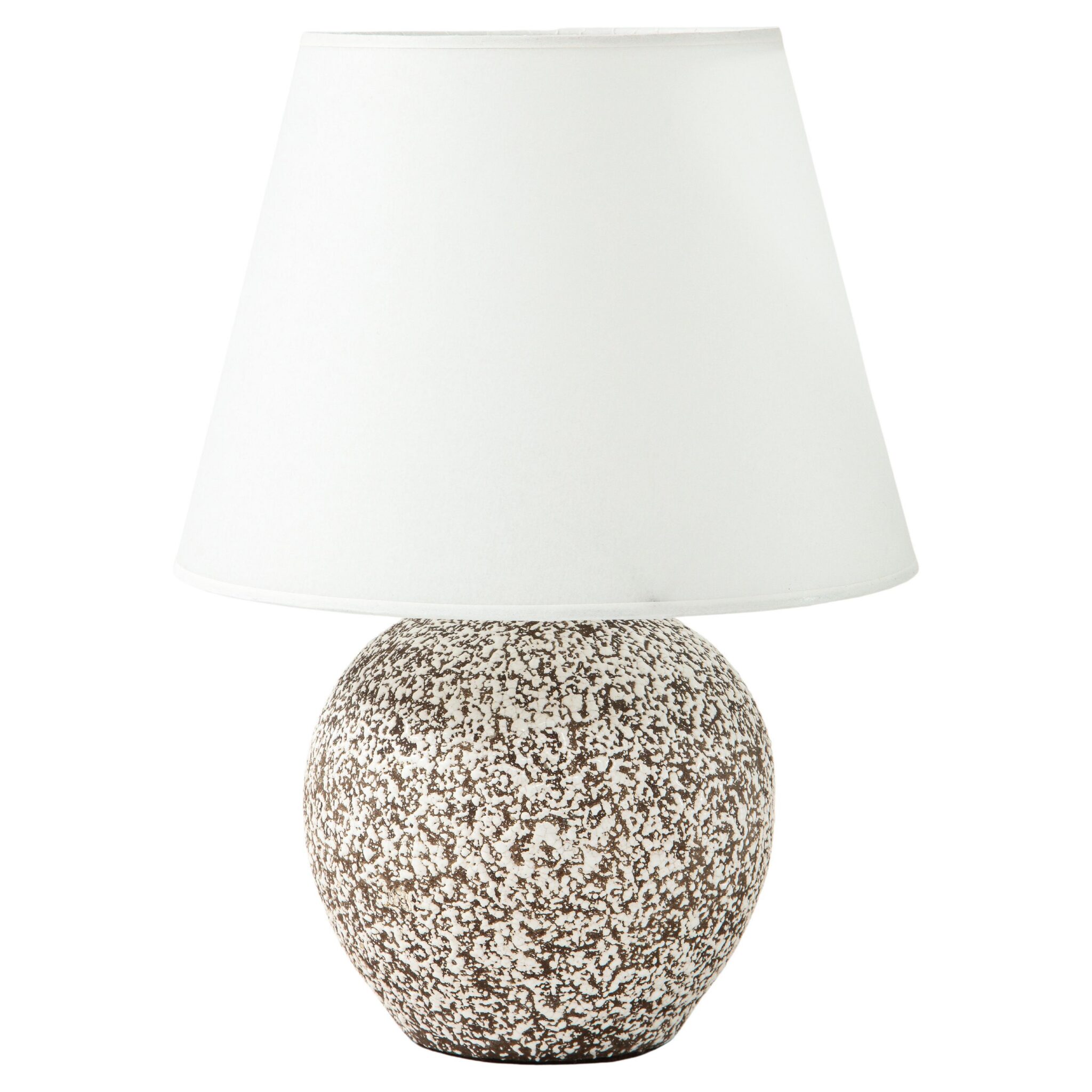 French Ceramic CAB Lamp with Custom Parchment Shade, c. 1930-40