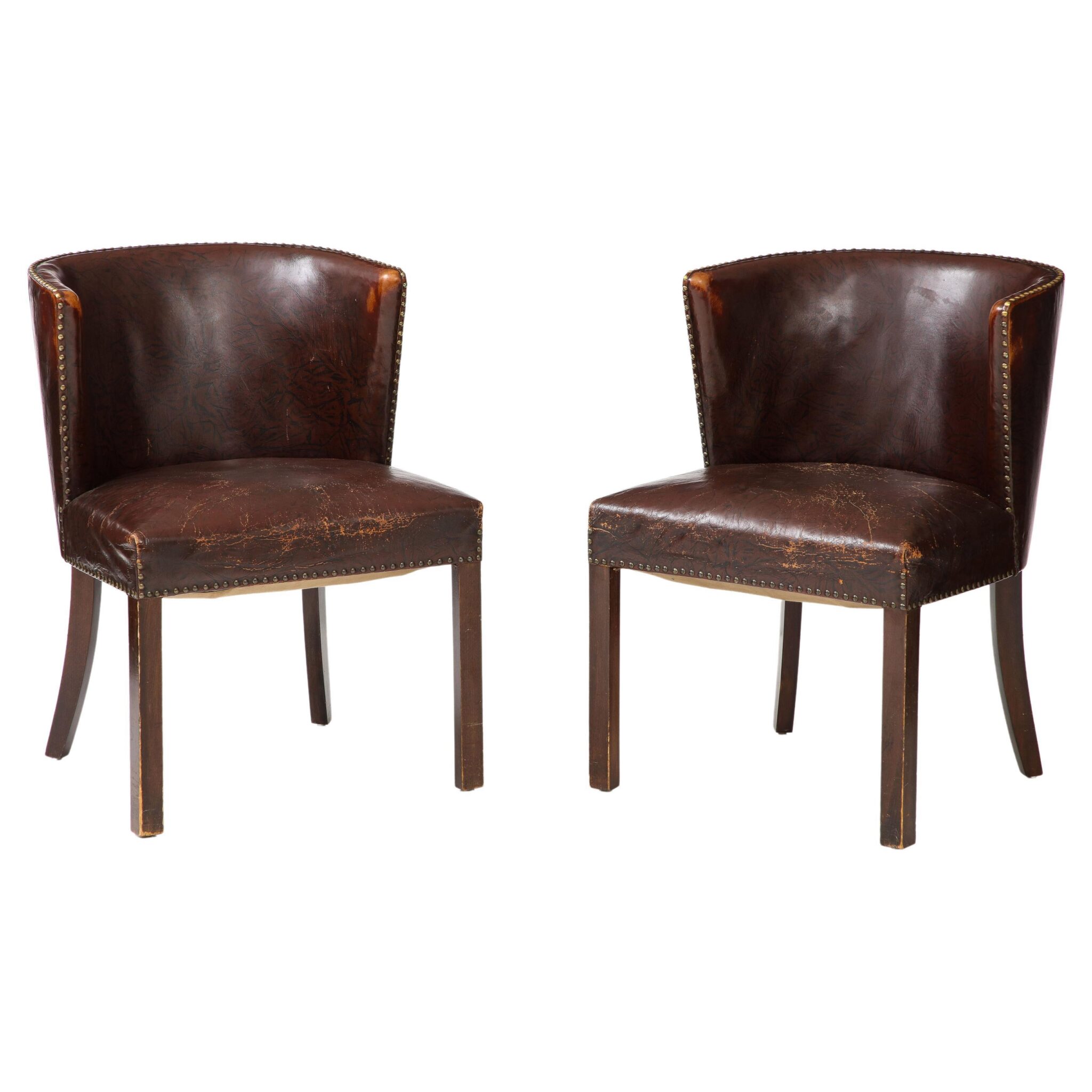 Pair of "Model 1514" Chairs by Fritz Hansen, Denmark 1940's