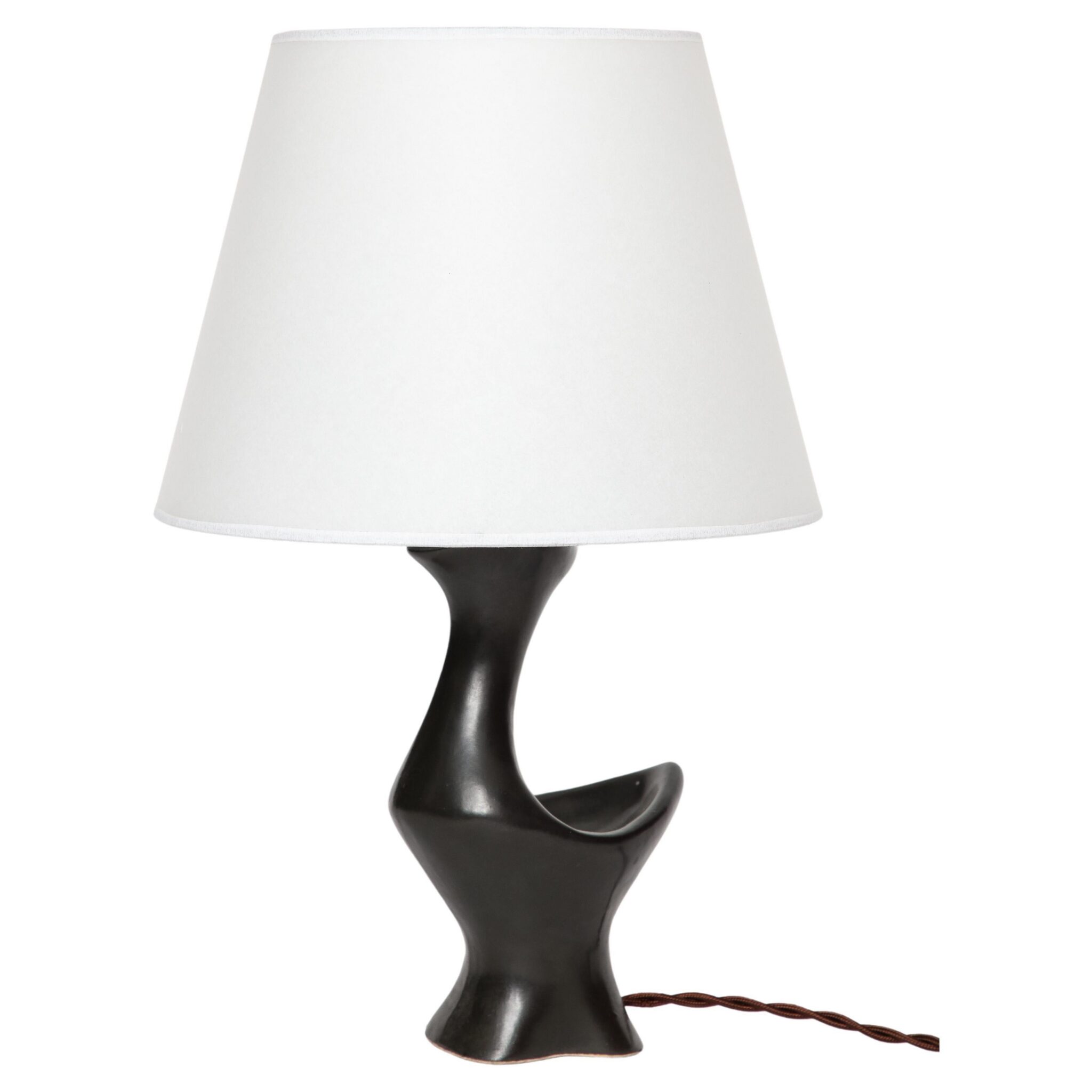 Zoomorphic French Jouve style Period Lamp w repository, France, 1950's, signed: 'Made in France', numbered