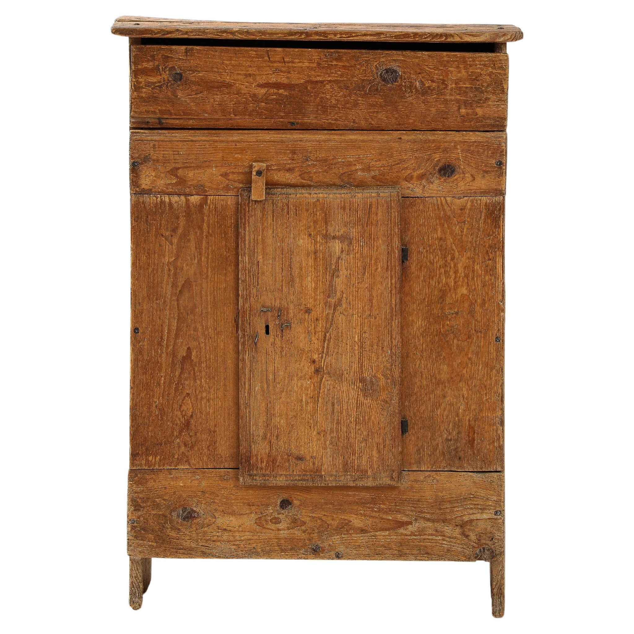Early 19th C. Italian Alpine Cupboard, marked '1818'