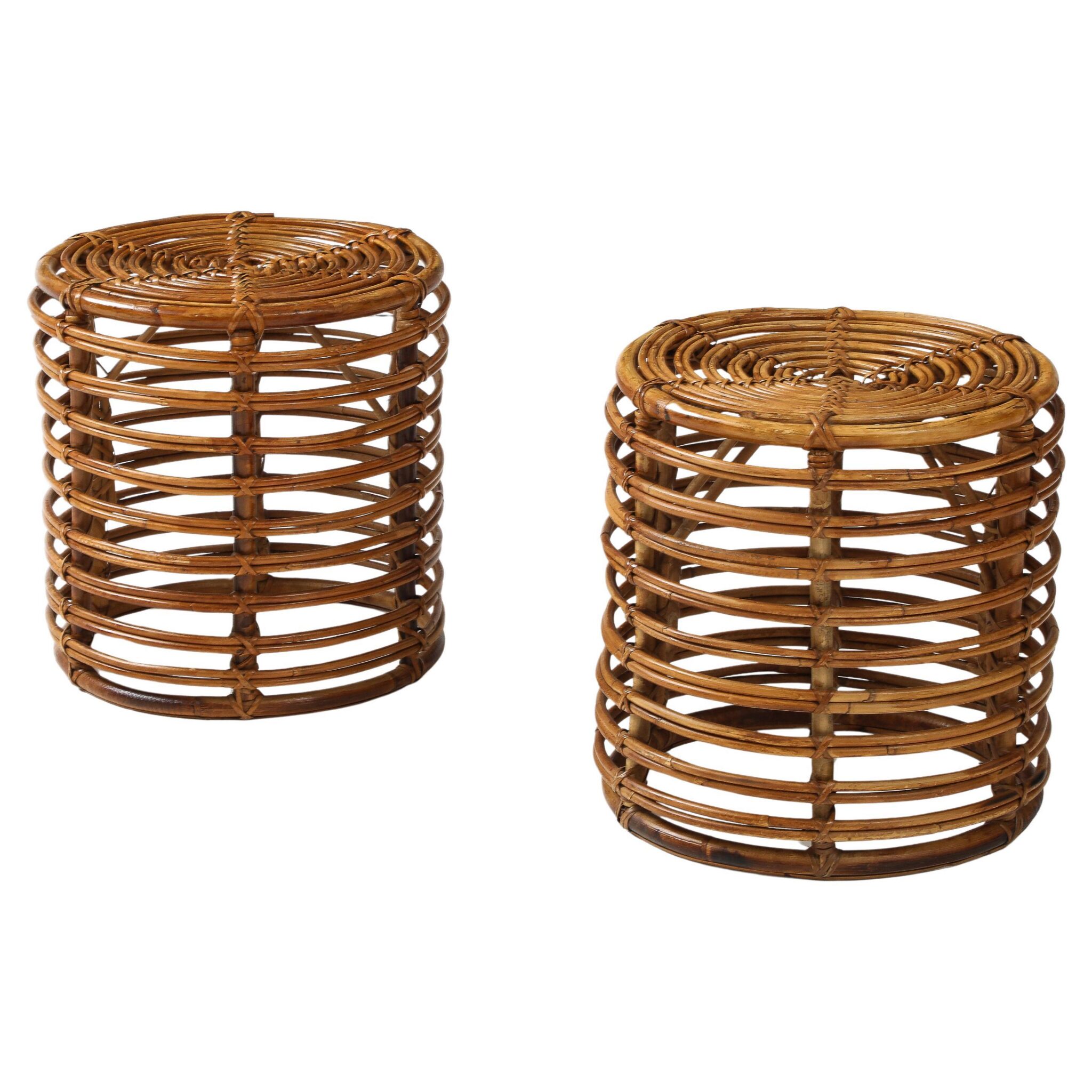 Pair of Tito Agnoli Cane Stools, Italy, 1960