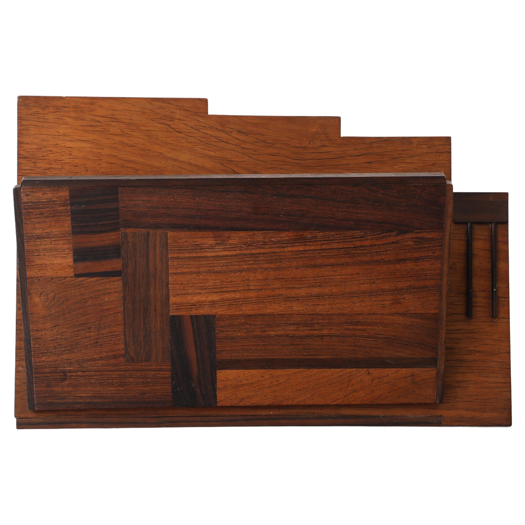 French Modernist Wall Mounted Magazine Rack, 1920's