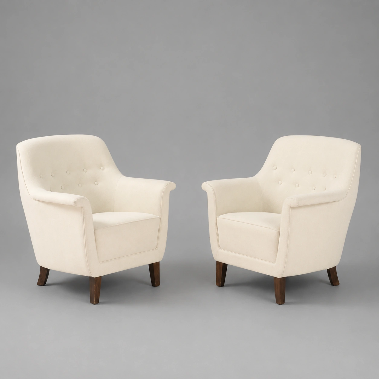 Pair Danish Cabinetmaker PMJ Chairs, Denmark, 1940's