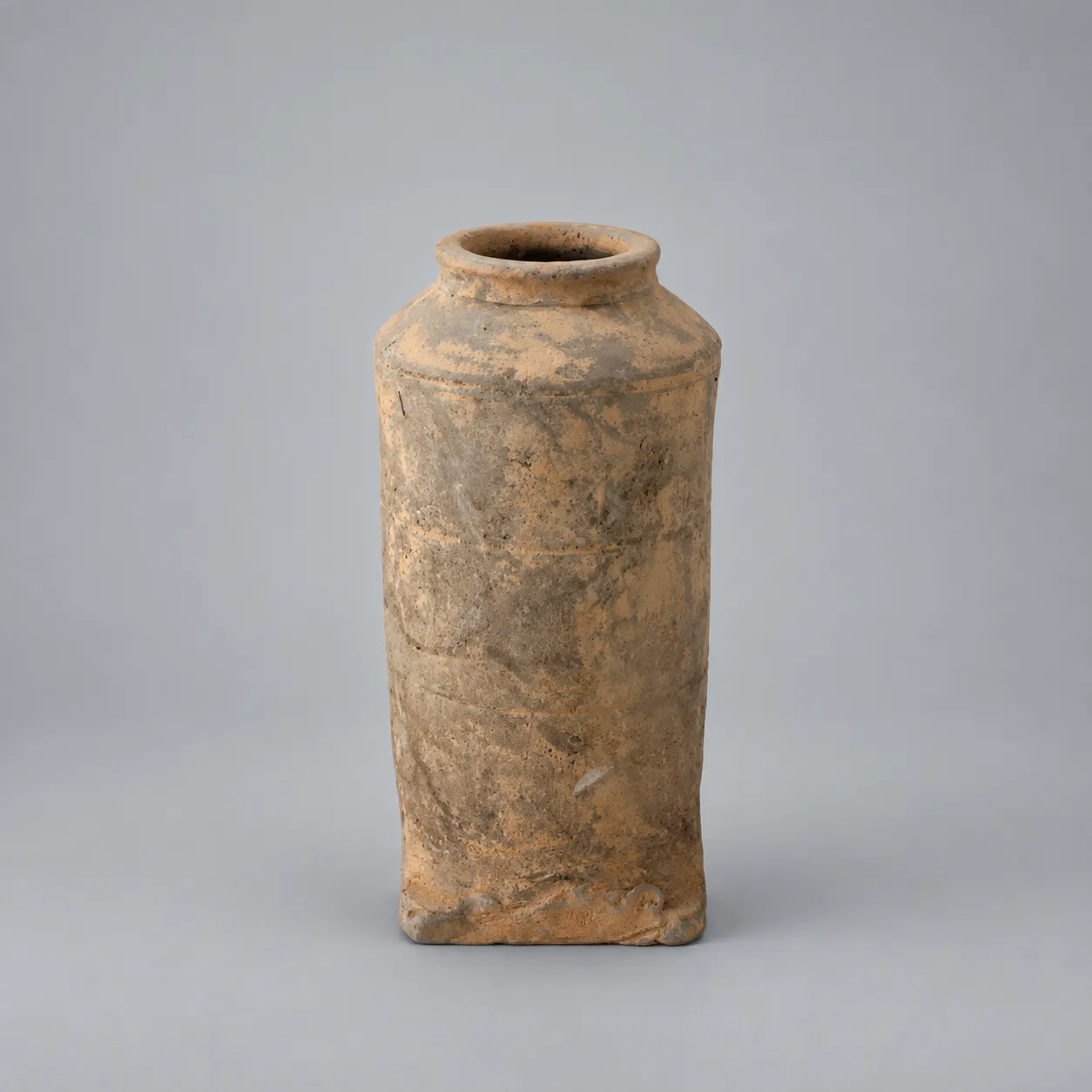 Han Dynasty Earthenware Vase, stamped, export label