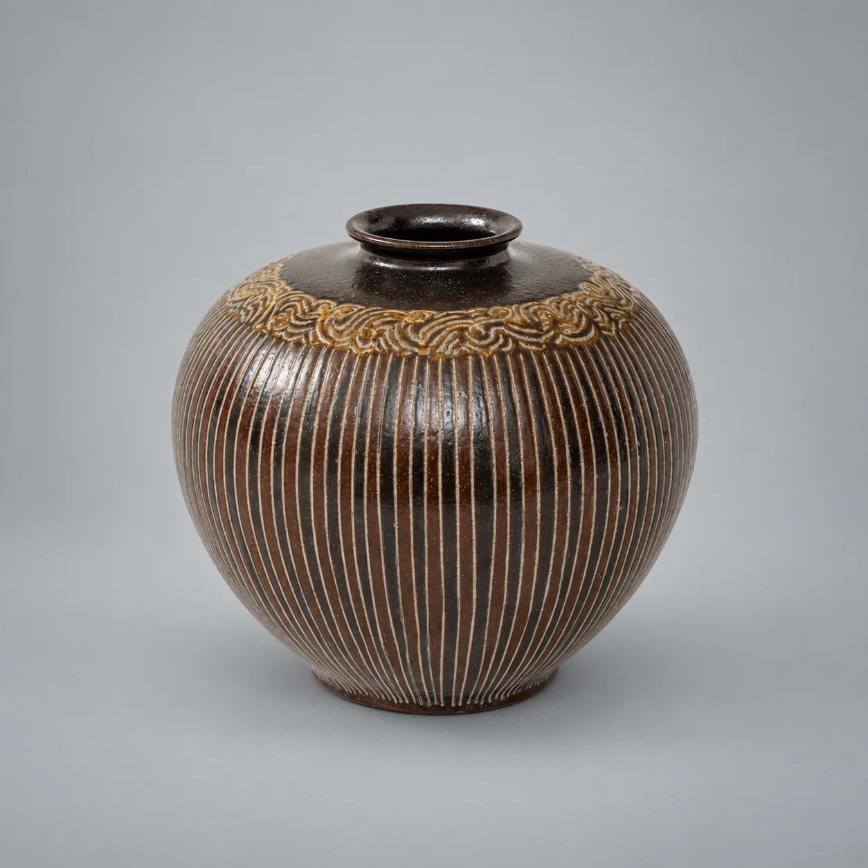 Large Arthur Andersson Floor Vase, Wallåkra, Sweden, c. 1950's, signed