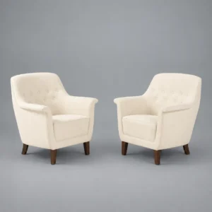Pair Danish Cabinetmaker PMJ Chairs, Denmark, 1940's